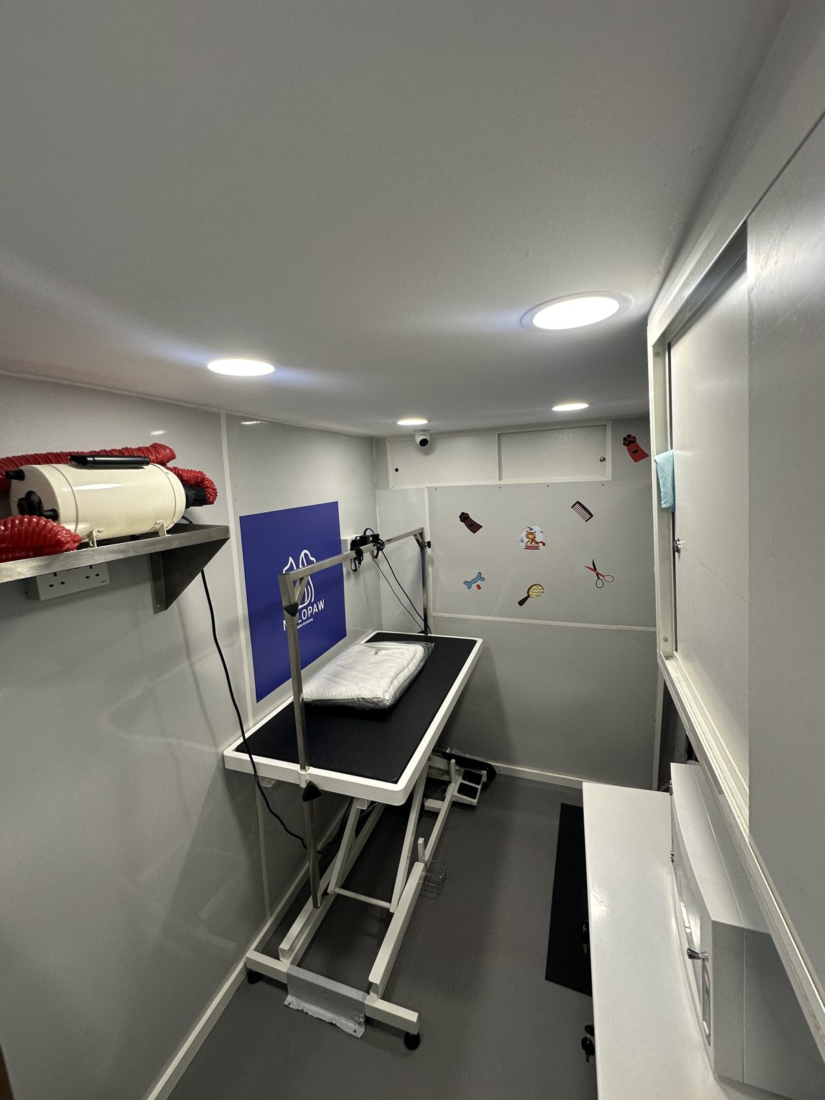 Inside the van